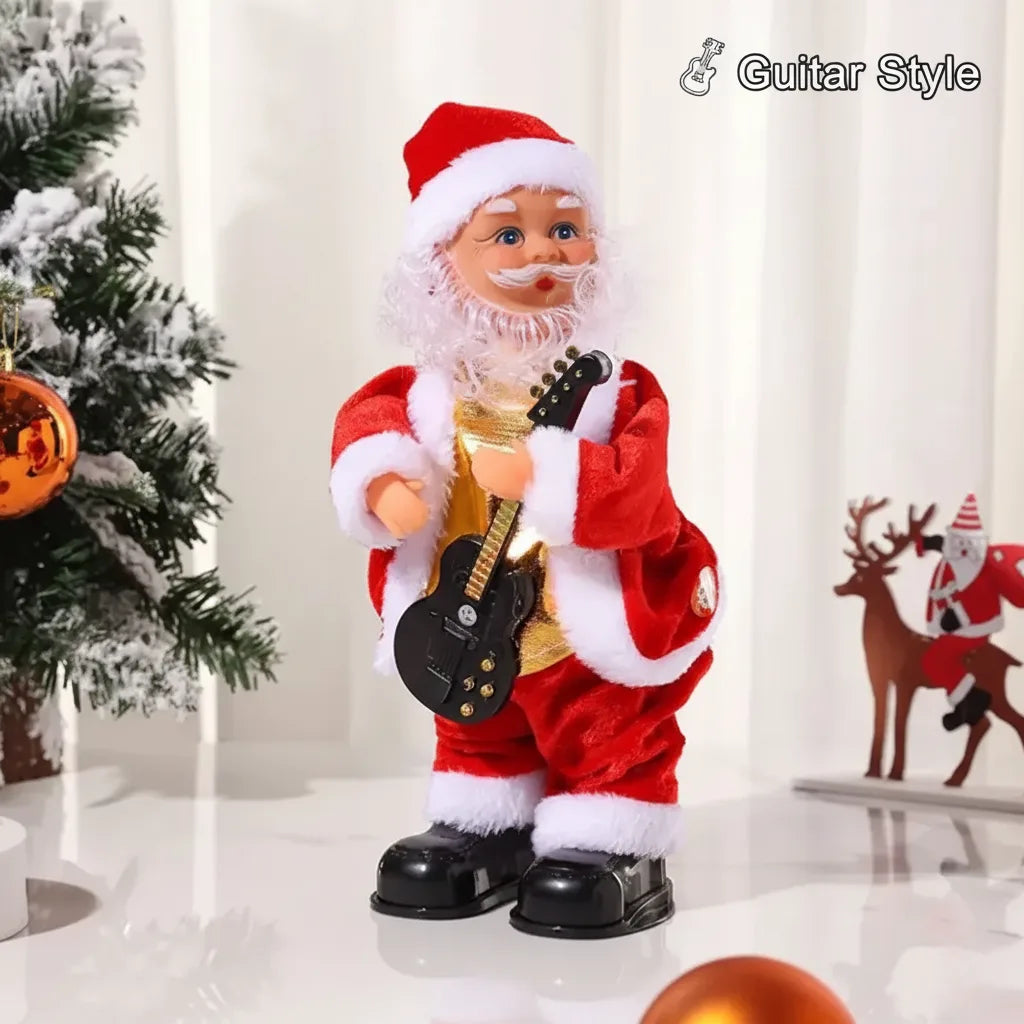 Velaflare™ Electric Hip-Shaking Guitar Santa Claus – Animated Musical Christmas Décor