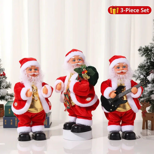 Velaflare™ Electric Hip-Shaking Guitar Santa Claus – Animated Musical Christmas Décor